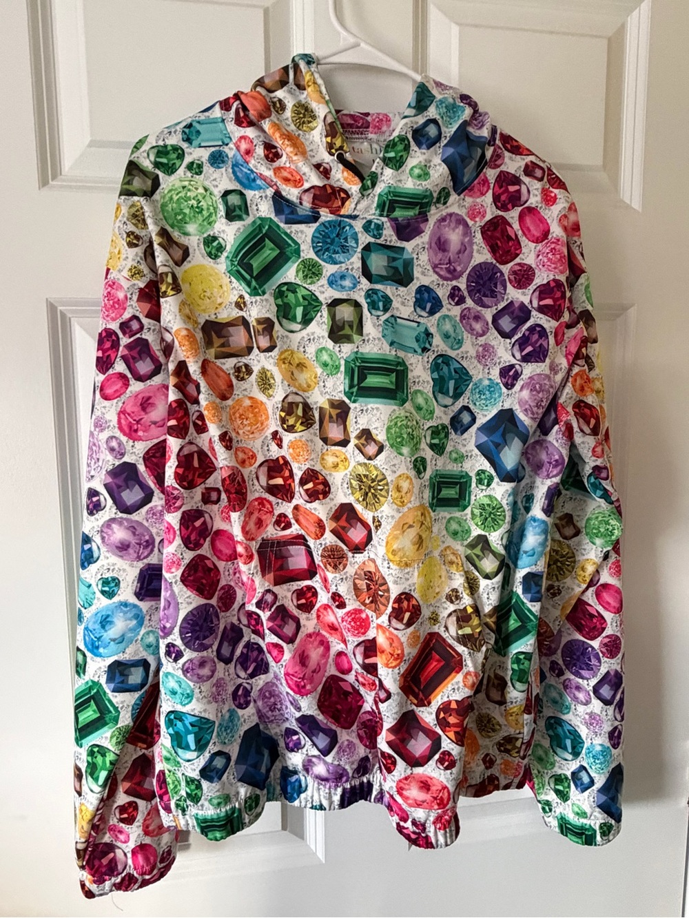 Tashka Multicolor Gemstone Print Hoodie - Green, Blue, Purple, Red, Yellow, Pink